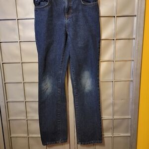 Place size 10 boys straight leg blue jeans.
